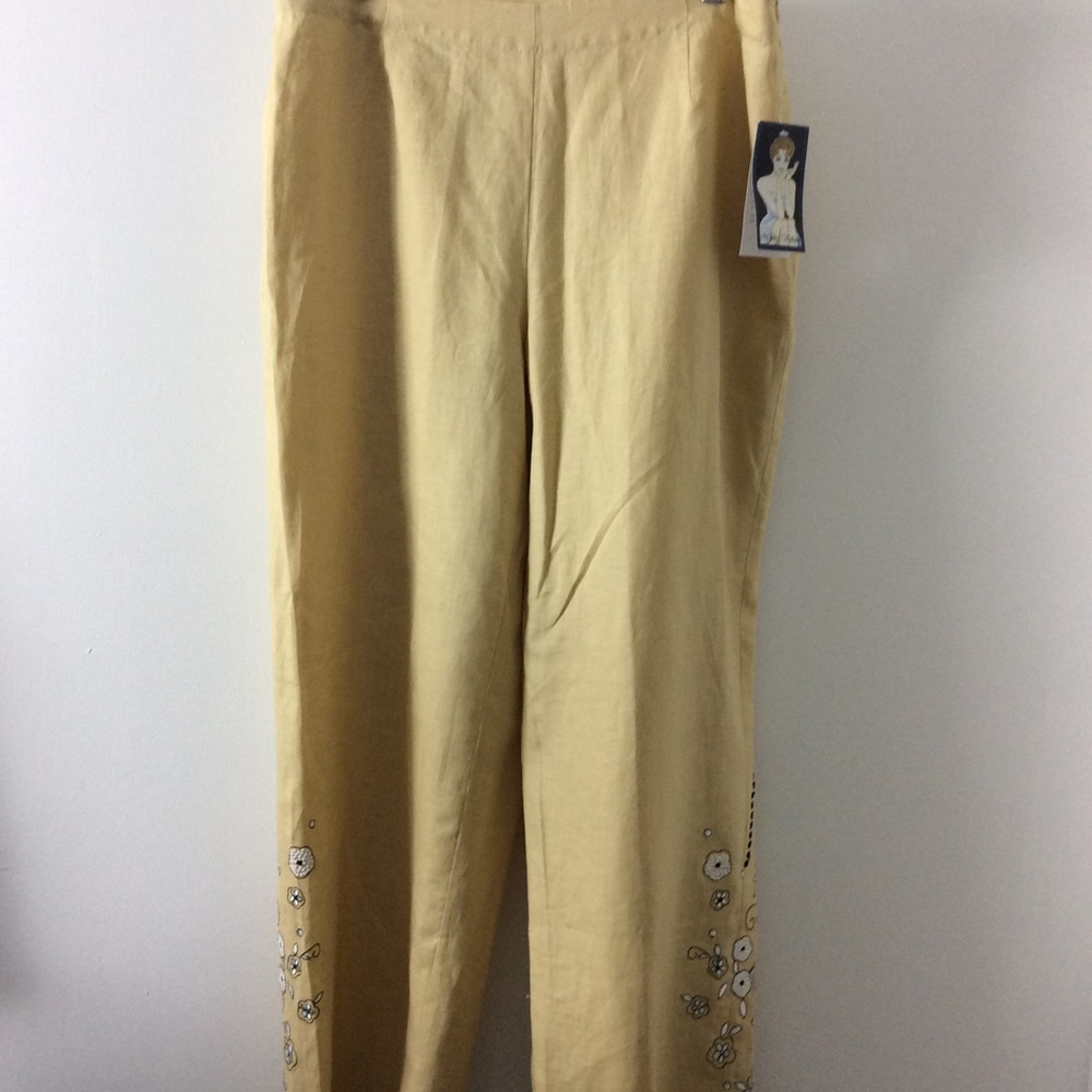 NEW Nikki Valenti Women’s Linen Pants Size 14